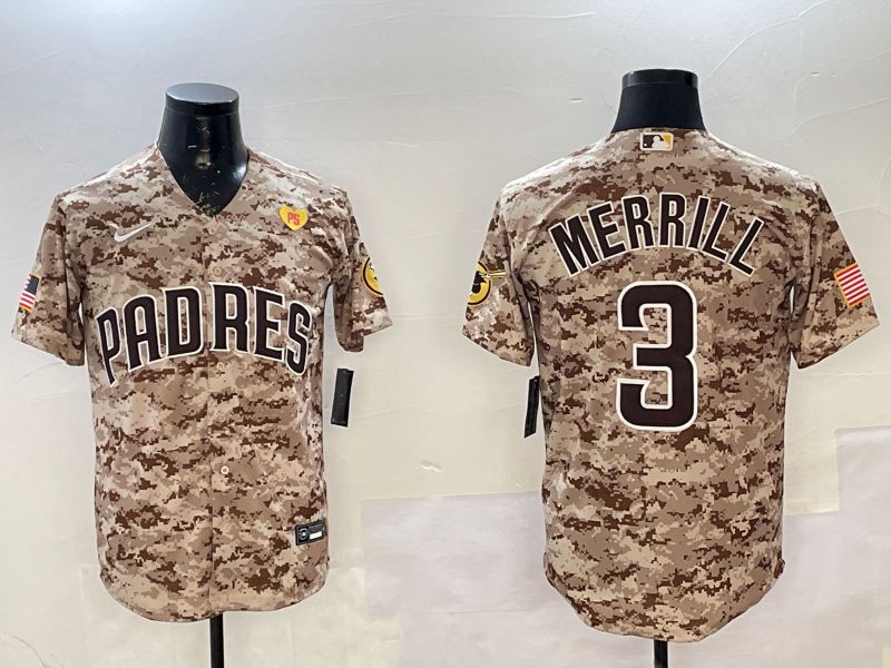 Men San Diego Padres #3 Merrill Camo Game 2025 Nike MLB Jersey style 8->san diego padres->MLB Jersey